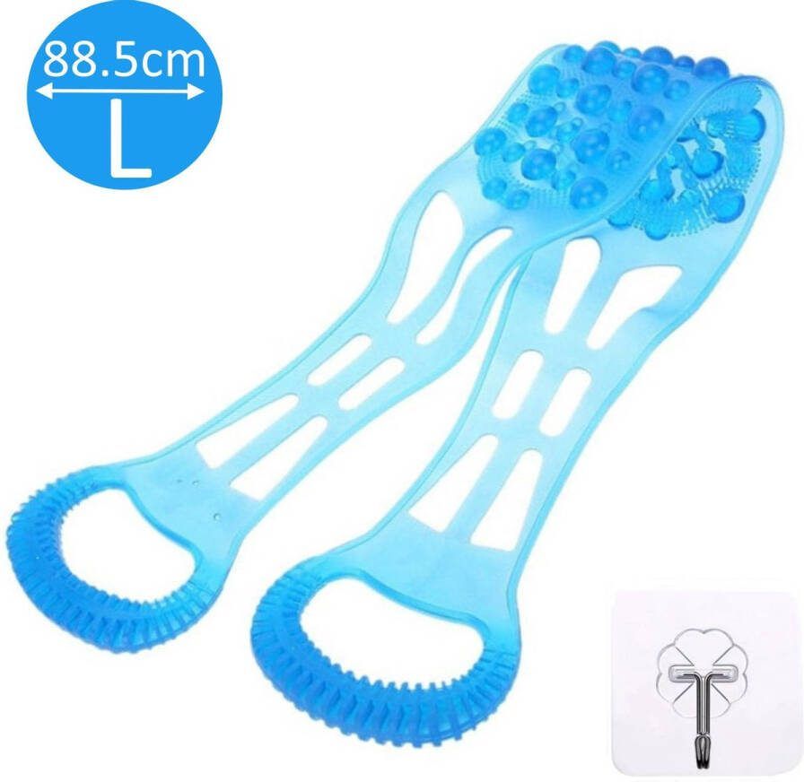 Bobbels & Putten Rugborstel L blauw 88cm badkamer accessoires badborstel doucheborstel dry brush douchespons