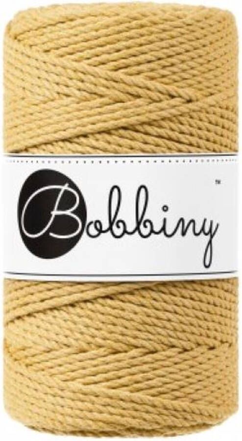 Bobbiny Cords Bobbiny Macramé garen triple twist 3 mm kleur Honey