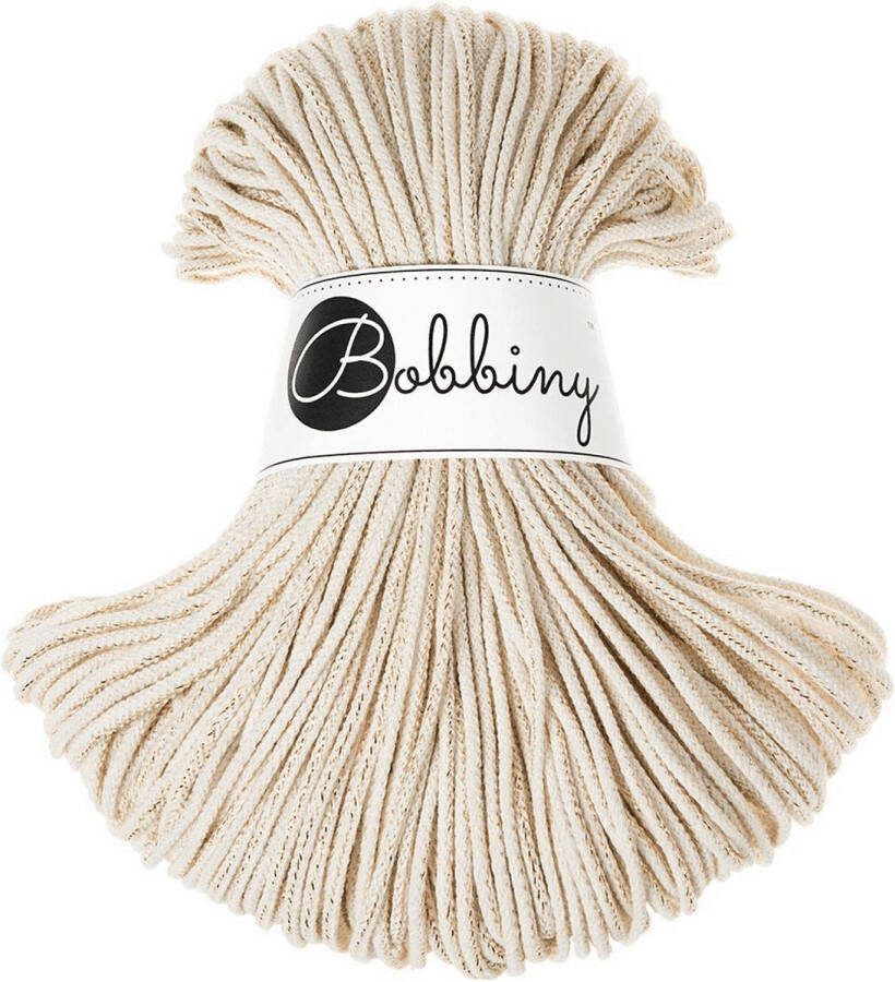 Bobbiny Junior Golden Natural 3mm Garen Breien Haken Haakgaren Breigaren Katoen