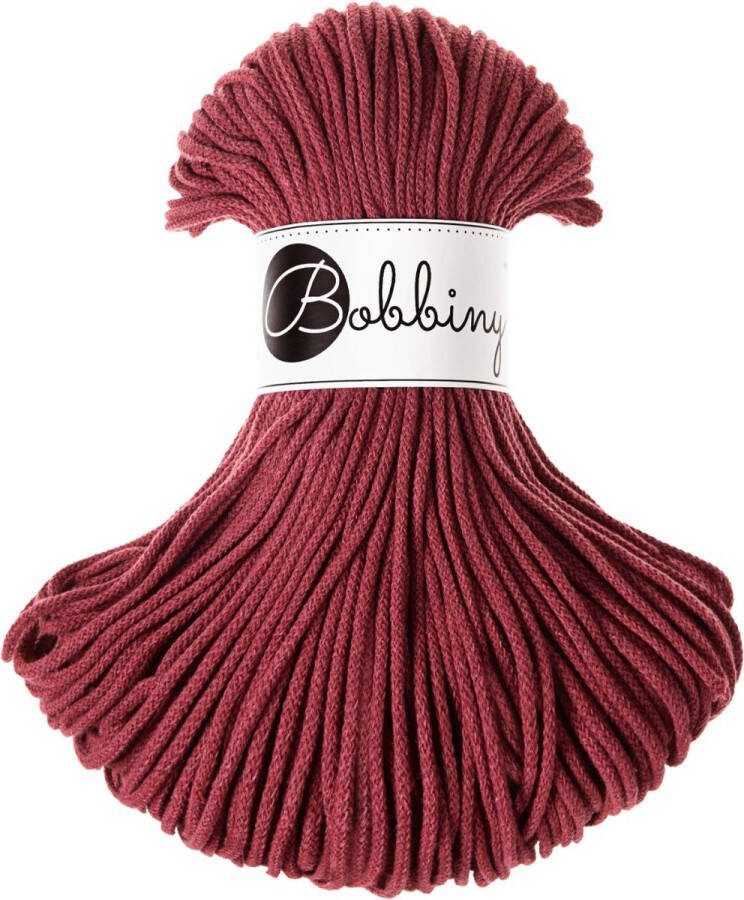 Bobbiny Junior Wildrose 3mm (Roze Paars) 100% gerecycled katoen garen