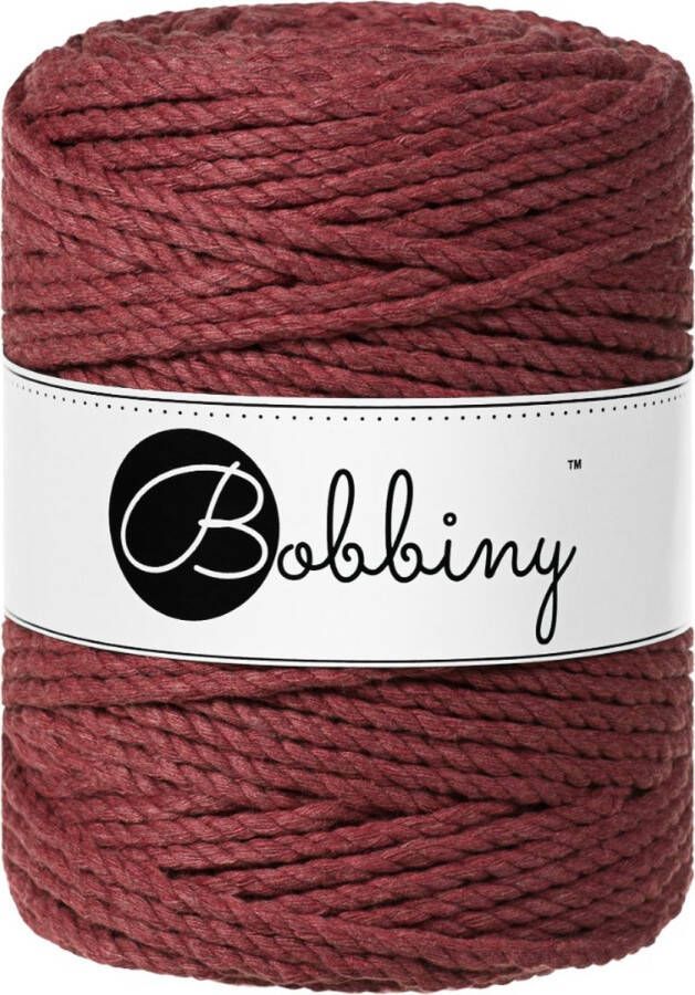 Bobbiny Macrame Triple Twist 5 mm Wild rose