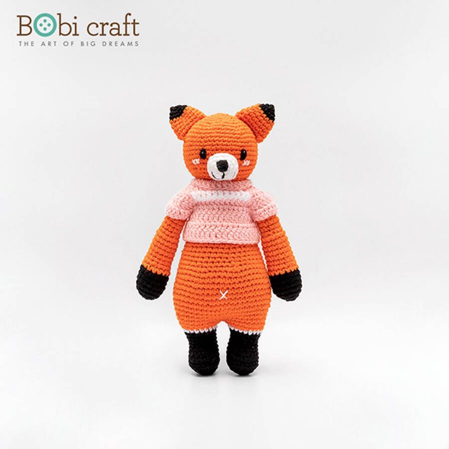 Bobi craft Little Knight Foxxie (M) Knuffel vos 23cm