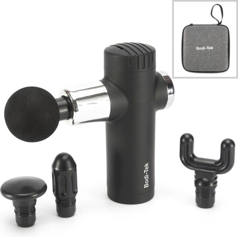 Bodi-Tek BT-MACO Massage gun met 4 opzetstukken en 4 standen incl koffer