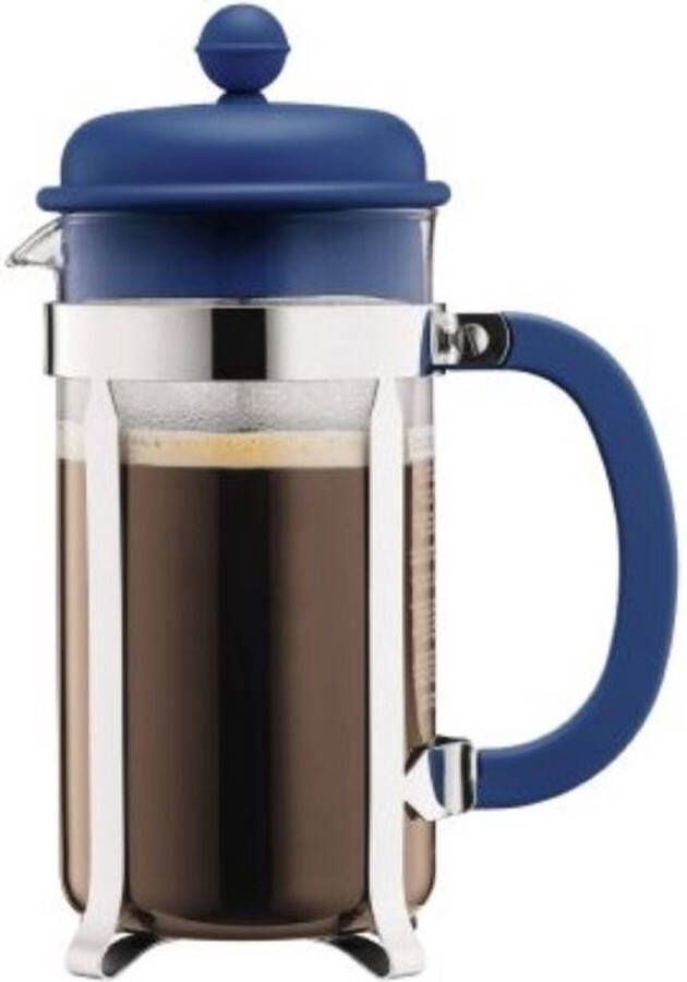 Bodum Cafetière French Press RVS met kunststof deksel Denim Blauw 8-kops 1L