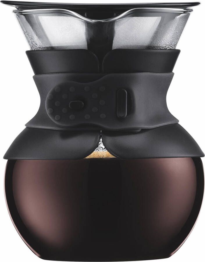 Bodum Pour Over 4 kops cafetière met permanent filter zwart 0 5 l
