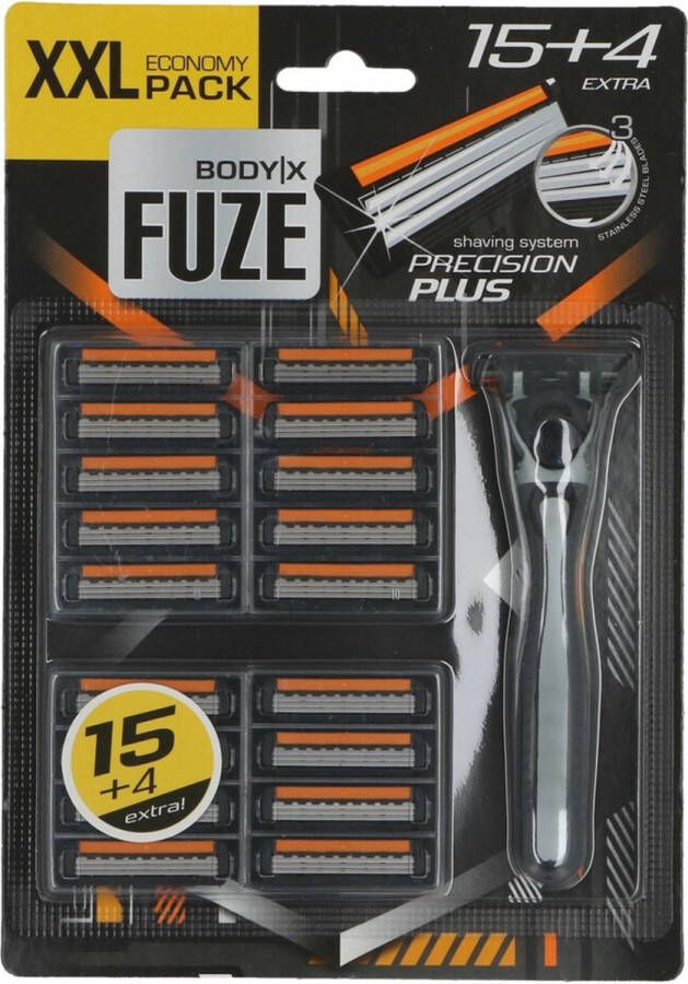 Body-X Fuze Scheermesjes Triple Blades Up 15 + 4 stuks