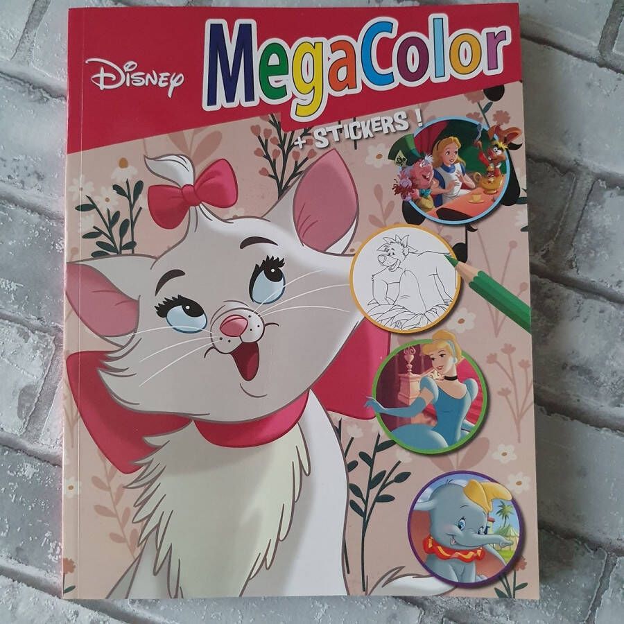 Boek Specials Nederland Kleurboek met stickers Megacolor 125 kleurplaten Disney uren kleurplezier