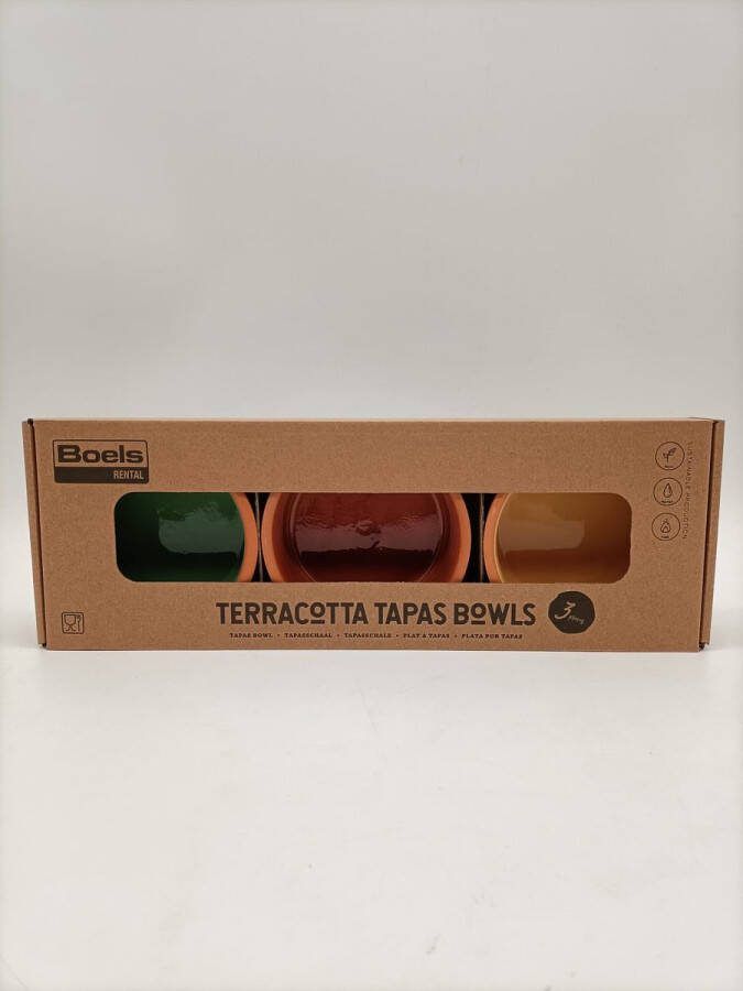 Boels Terracotta Tapasschaaltjes set van 3 kleuren