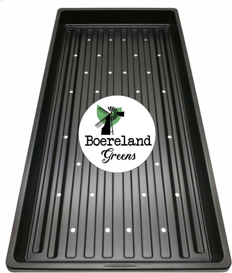 Boereland Greens 5x Geperforeerde Zaaitray Kweekbak voor Microgroenten Microgreens Trays Kiemgroenten Zaailingen 1020 Kweektray(ondiep)- Zwart