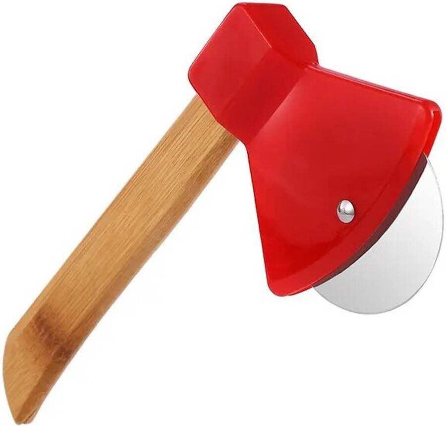 Boeste Pizzasnijder bijl met Houten Handvat Scherp & Ergonomisch