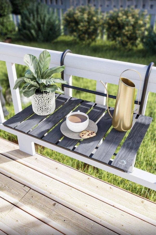Bofigo Hangende Klaptafel Inklapbaar in hoogte verstelbaar Hangtafel Terrastafel Opklapbare Balkontafel Keukentafel Balkontafel Inklapbaar Bijzettafel – Buiten Tafeltje Klaptafel 40 x 60 cm
