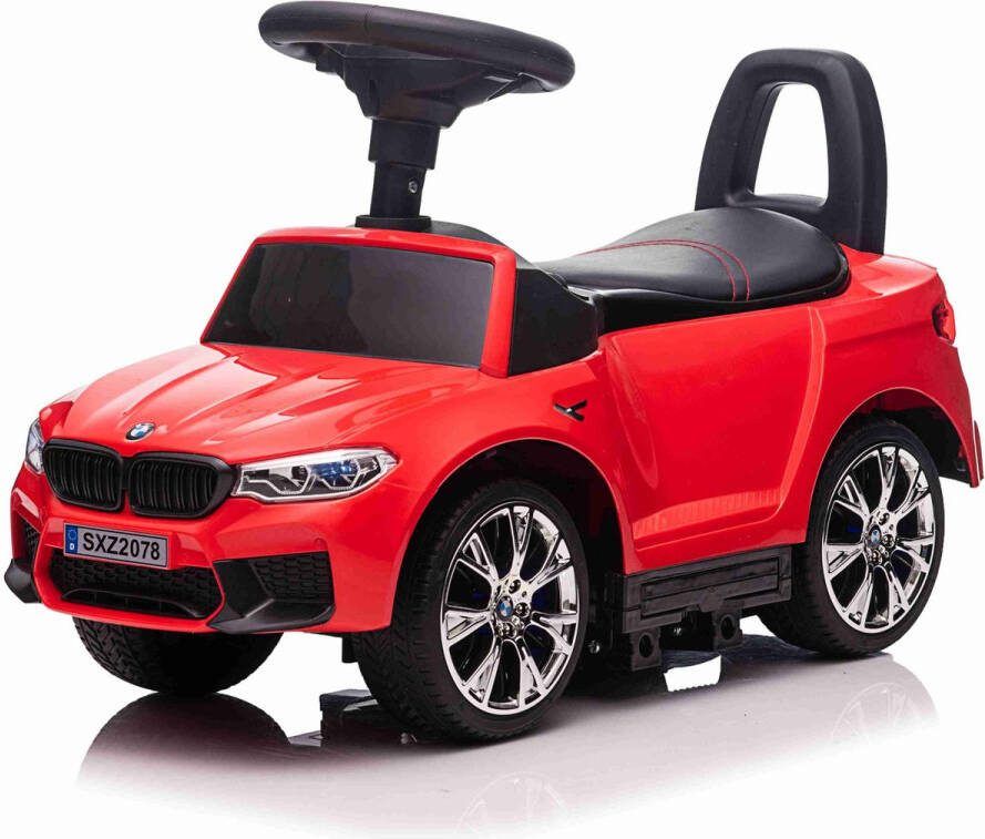 Bogi luxe loopauto loopwagen Babywalker BMW M5 Leren zitje Luxe uitvoering Goede kwaliteit Rood