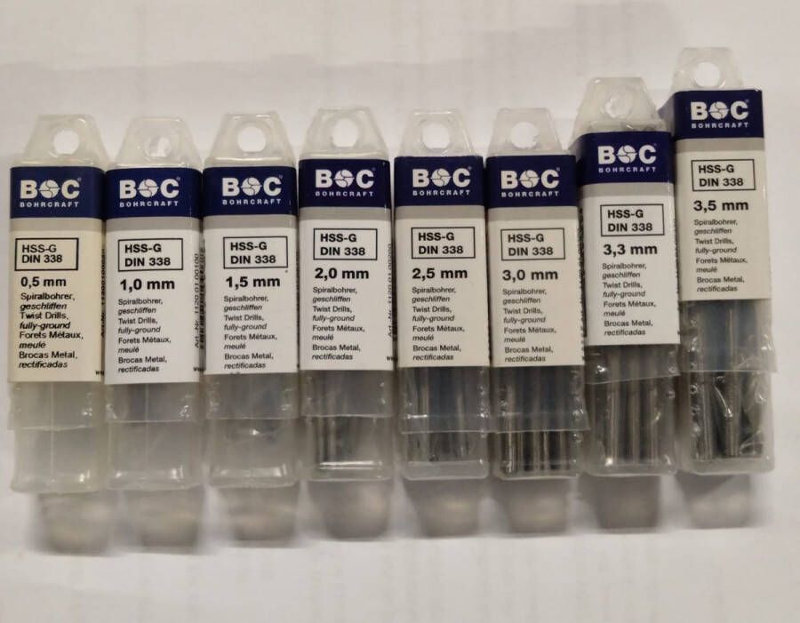 Bohrcraft Spiraalboor DIN 338 HSS-G 0 5 mm 10 stuks