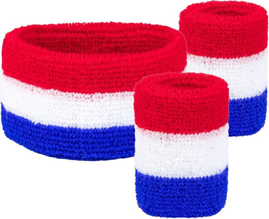 Boland 3 Zweetbandjes Nederland Volwassenen Unisex Koningsdag Holland Supporter Voetbal