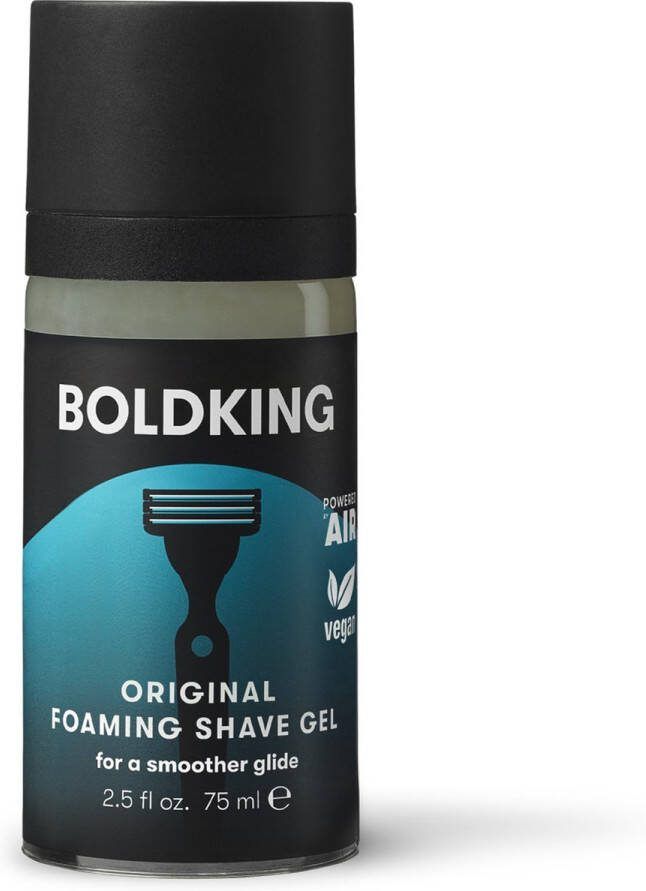 Boldking Scheerschuim Mannen Original 75 ml Schuimende scheergel voor een Zachte Scheerbeurt Zonder Siliconen of Parabenen