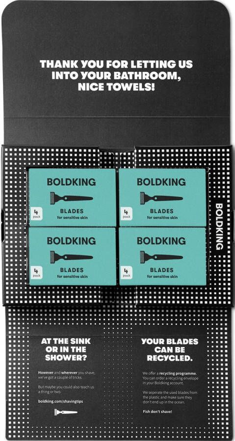 Boldking Value Pack Refill Blades Gevoelige Huid 16 Scheermesjes Navulmesjes 16 stuks