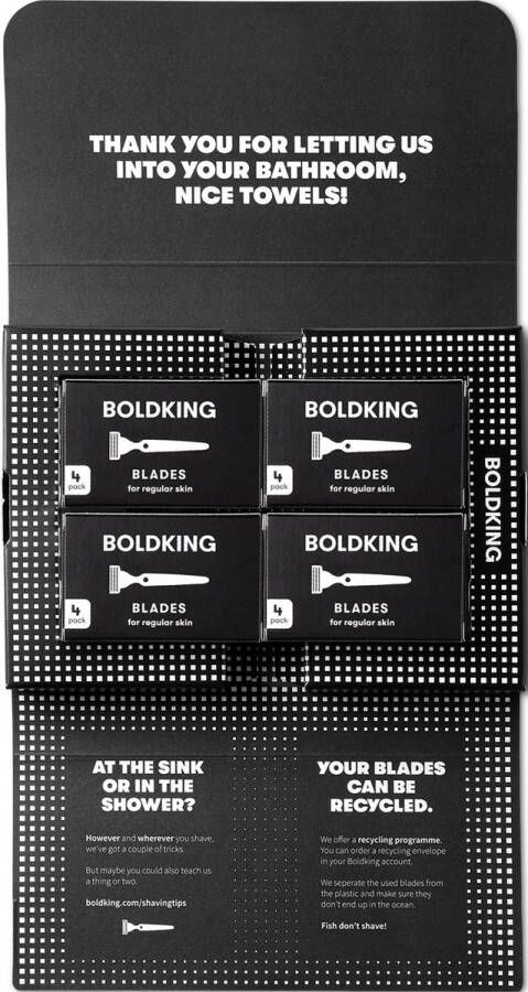 Boldking Value Pack Refill Blades Normale Huid 16 Scheermesjes Navulmesjes 16 Stuks