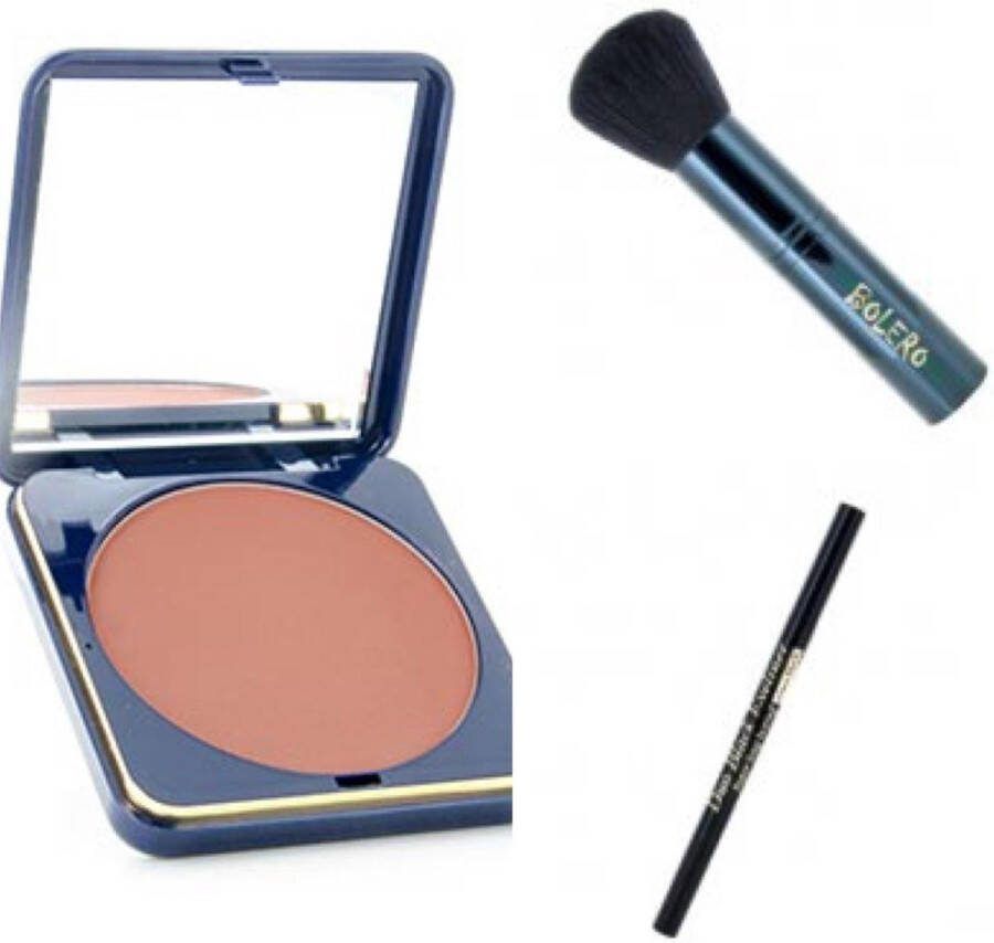 Bolero Cosmetics Gift Set Extra Bronzing Poeder Eyeliner Duo Black Poederkwast