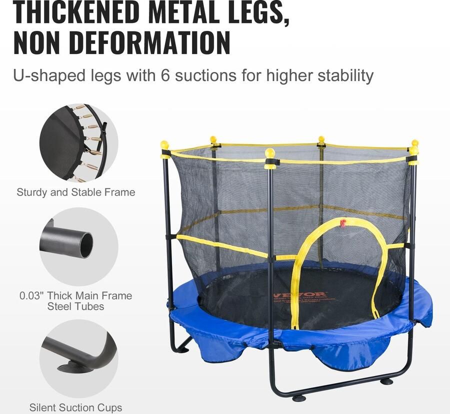 Bolifybuy kinderen trampoline veiligheidsnet buitenspeelgoed 1 5m diameter