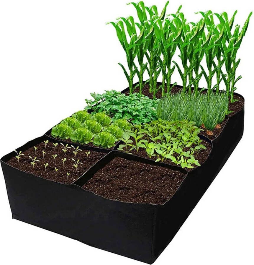 Bolifybuy Kweekbak Stoffen 8 vakken Tuinbak 120x60x30cm Vilt Herbruikbaar