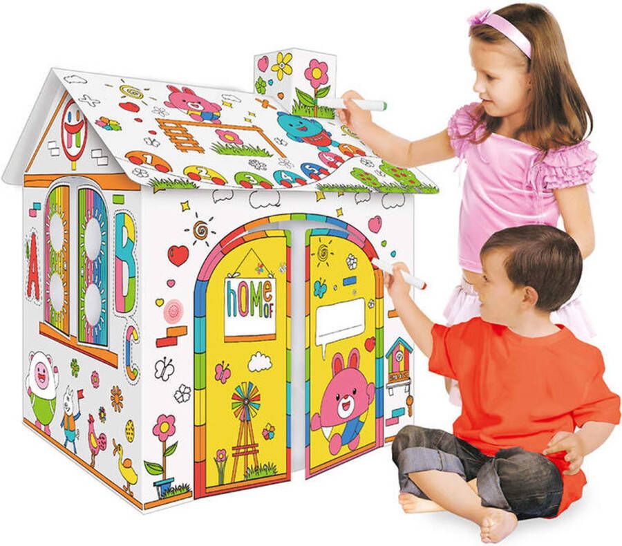 Bolke Speeltent Doodle house zelf inkleuren speeltent jongens speeltent meisje speeltent pop up speeltent binnen Met stiften en geluid!