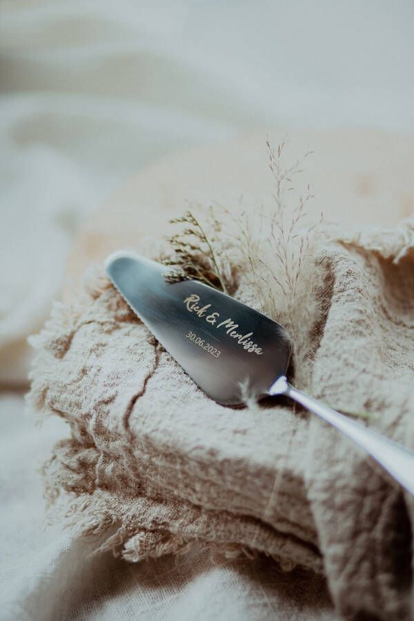 BolleToet taartschep gepersonaliseerd trouwen bruiloft verjaardag jubileum weddingdeco