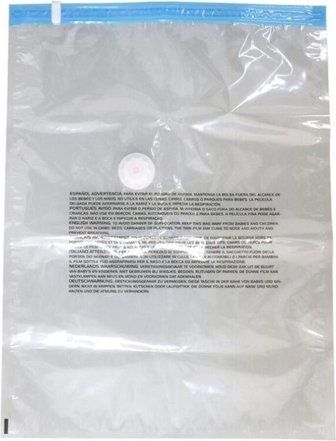 Bolsa Vacuumzakken voor kleding textiel Vacuum opbergzakken 2x stuks transparant 60 x 80 cm Ook voor kussens en dekens