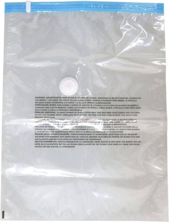 Bolsa Vacuumzakken voor kleding textiel Vacuum opbergzakken 2x stuks transparant 45 x 60 cm Ook voor kussens en dekens