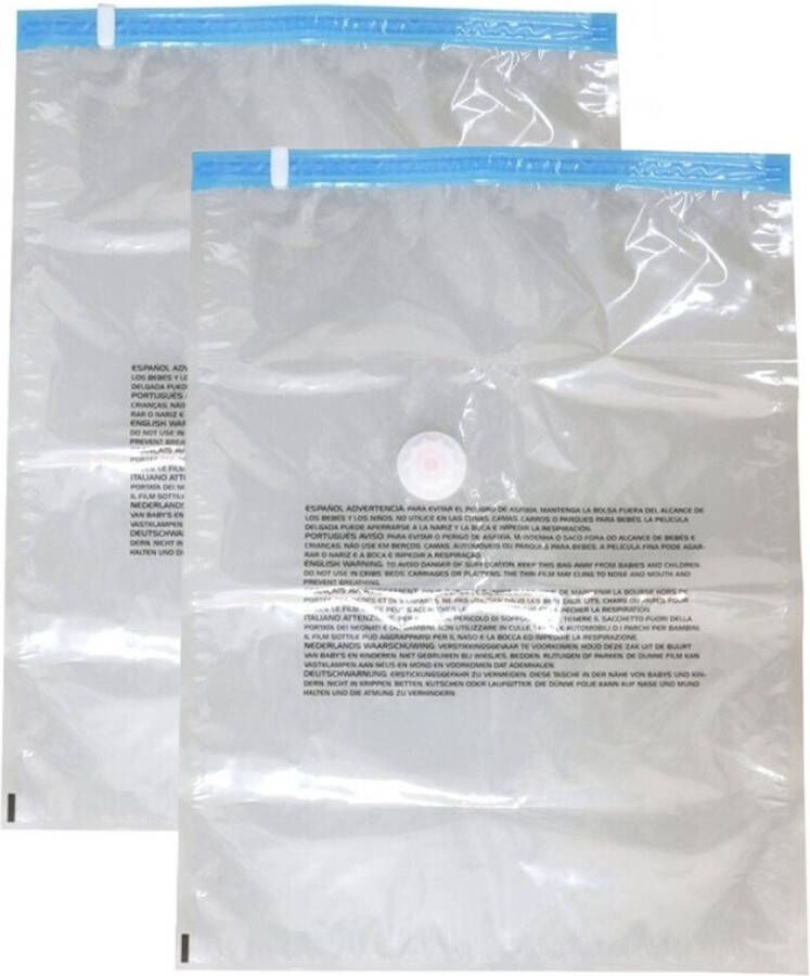 Bolsa Vacuumzakken voor kleding textiel Vacuum opbergzakken 4x stuks transparant 60 x 80 cm Ook voor kussens en dekens