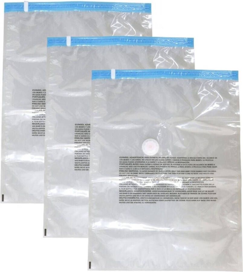 Bolsa Vacuumzakken voor kleding textiel Vacuum opbergzakken 6x stuks transparant 60 x 80 cm Ook voor kussens en dekens