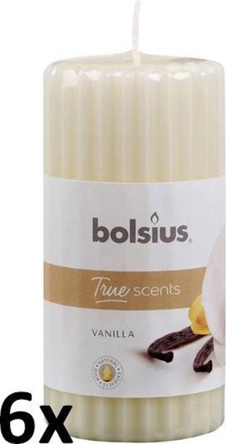 Bolsius 6 stuks french vanilla vanille geurkaarsen 120 58(30 uur )