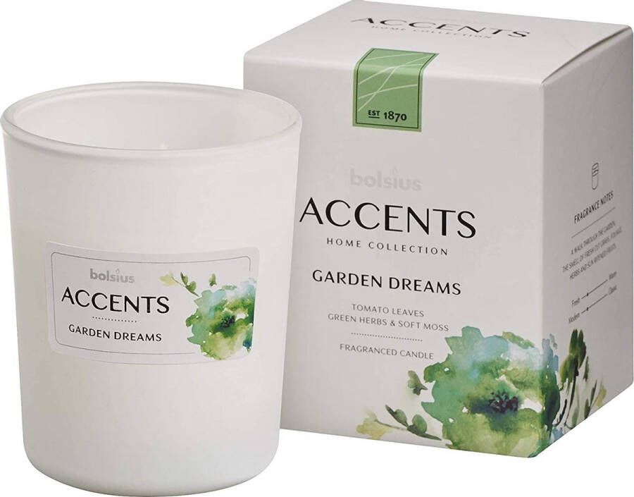 Bolsius Accents Scented Glass Geurkaars -Garden Dreams