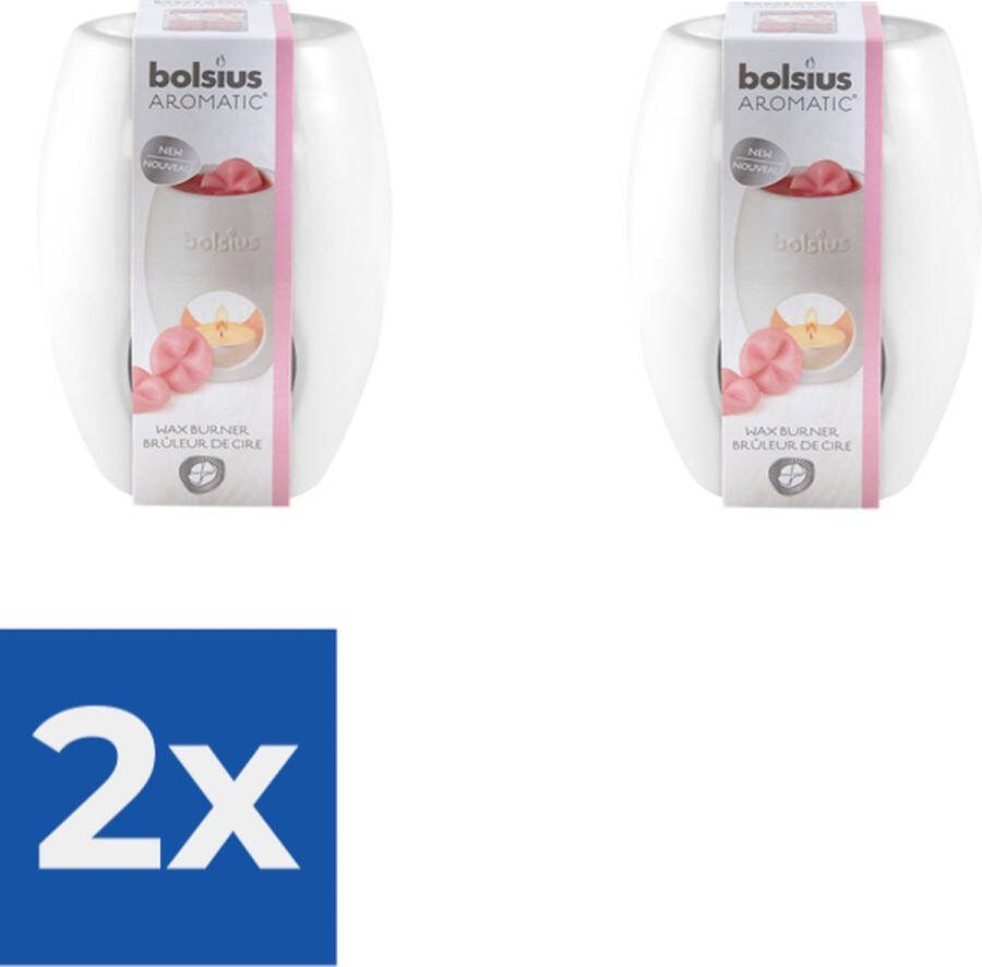 Bolsius Aromatic Brander Ellips Wit Voordeelverpakking 2 stuks