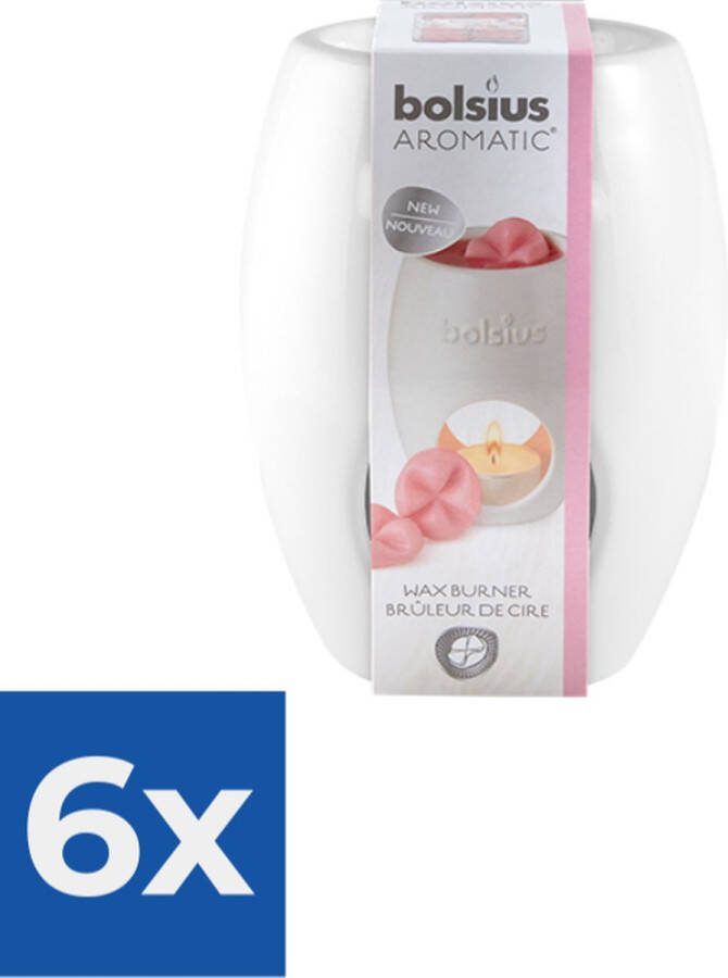 Bolsius Aromatic Brander Ellips Wit Voordeelverpakking 6 stuks
