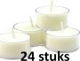 Bolsius 24 stuks witte (6 uur) waxinelichtjes in transparante clear cups - Thumbnail 1