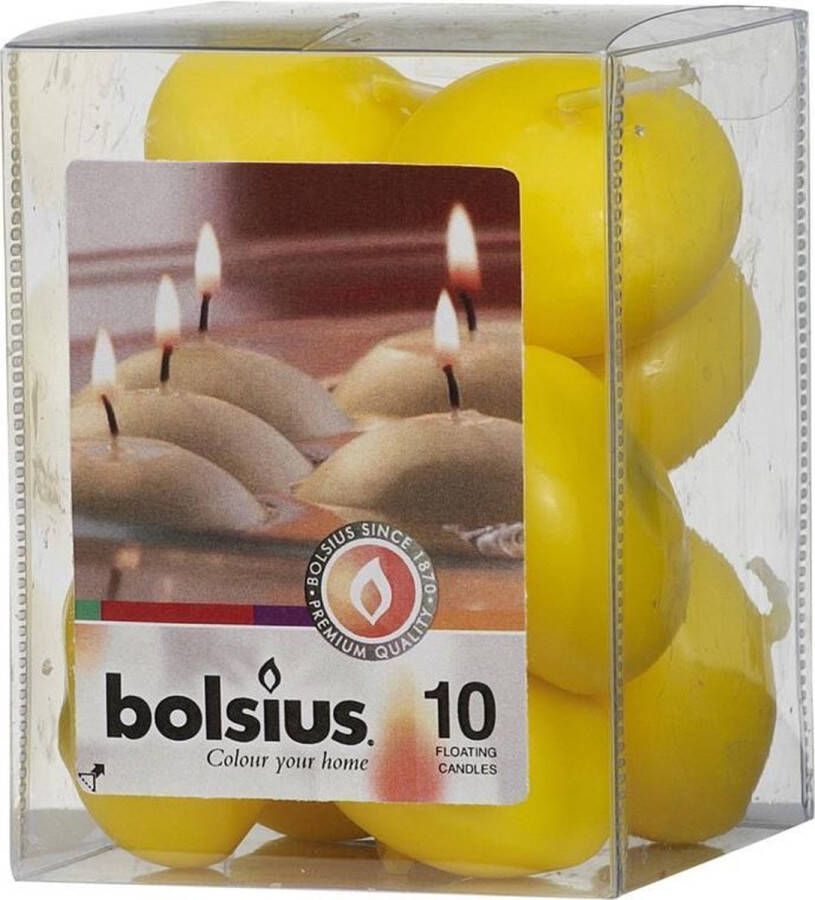 Bolsius Drijflicht tube 10 Geel drijfkaarsen pasen