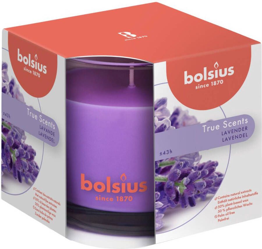 Bolsius Geurglas 95 95 true scents lavender