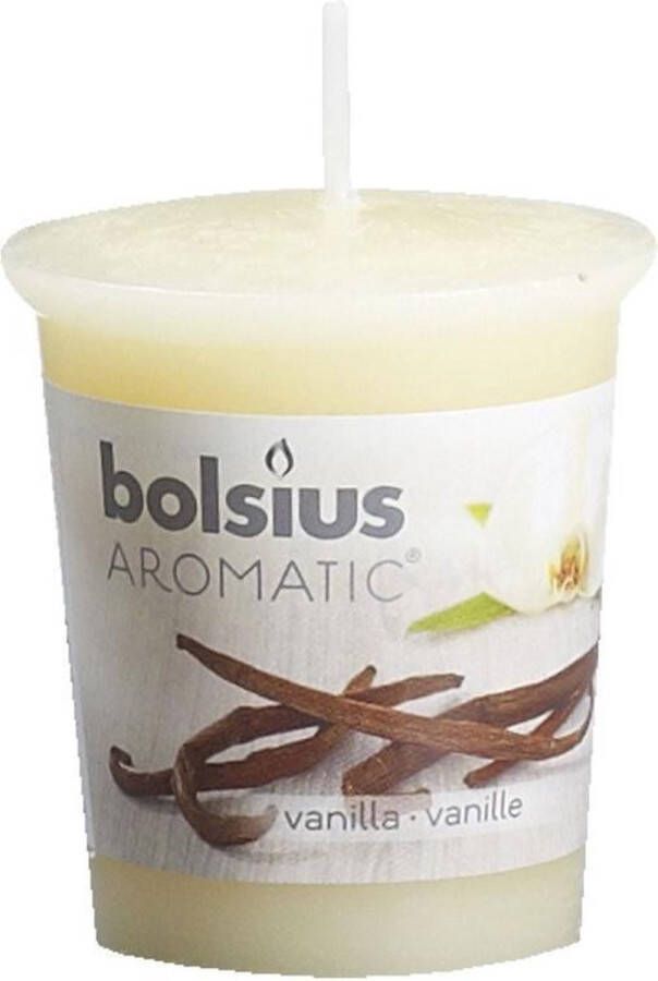 Bolsius Geurkaars Geurvotive rond 53 45 Vanilla 6 stuks