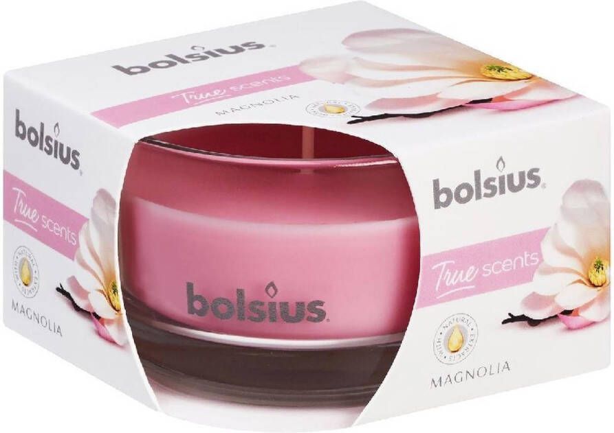 Bolsius Geurglas 80 50 True Scents 82x82x52 Magnolia