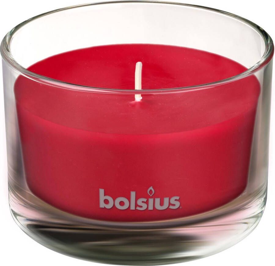 Bolsius geurkaars True Scents Pomegranate 9 2 cm glas wax rood