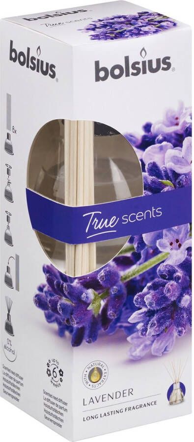 Bolsius Geurstokjes True Scents Lavendel 45 ml