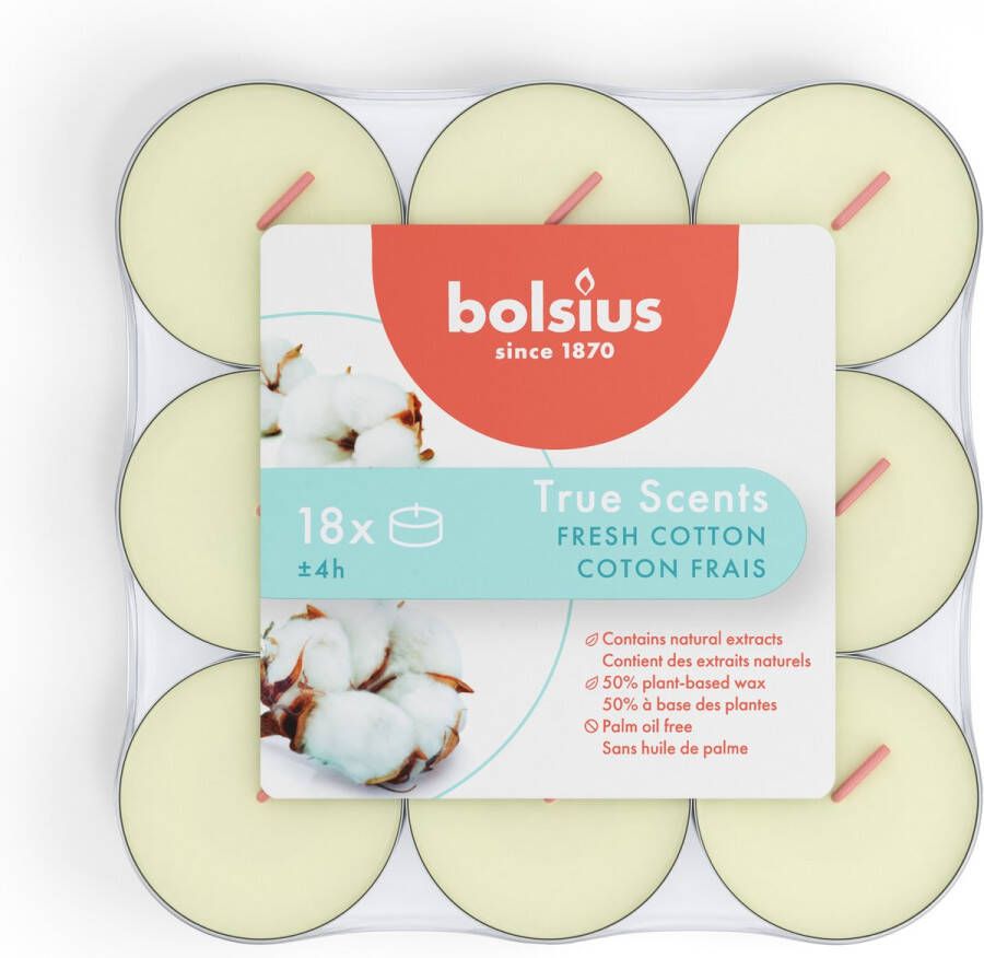 Bolsius Geurtheelichten 18 stuks Fresh Cotton