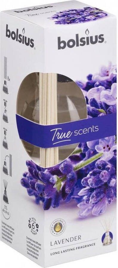 Bolsius geurstokjes lavendel lavender geurverspreider 45 ml True Scents