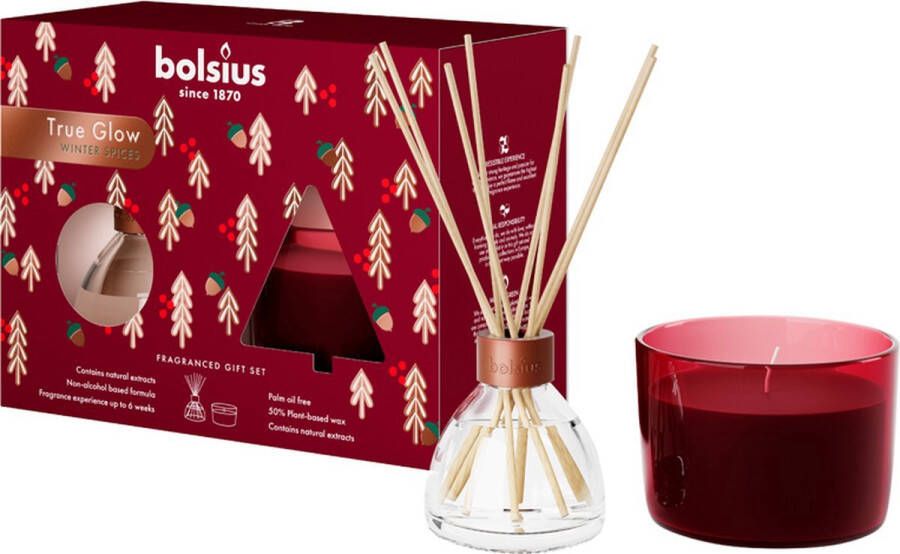 Bolsius True Glow Cadeauset geurkaars & geurverspreider