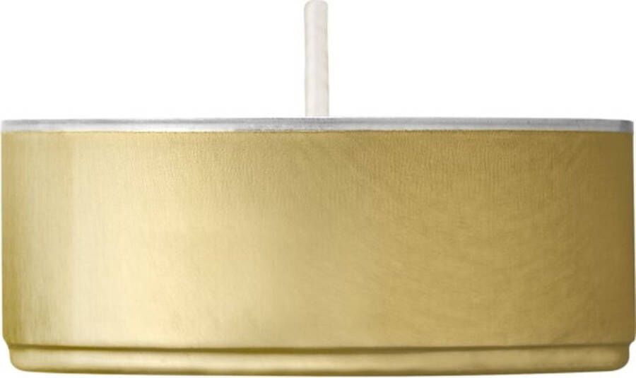 Bolsius Gold Cup Theelicht Bolsius Professional Waxine lichtjes Goud Maxi formaat 50 stuks 10 Branduren 22 mm x 60 mm theelichtjes