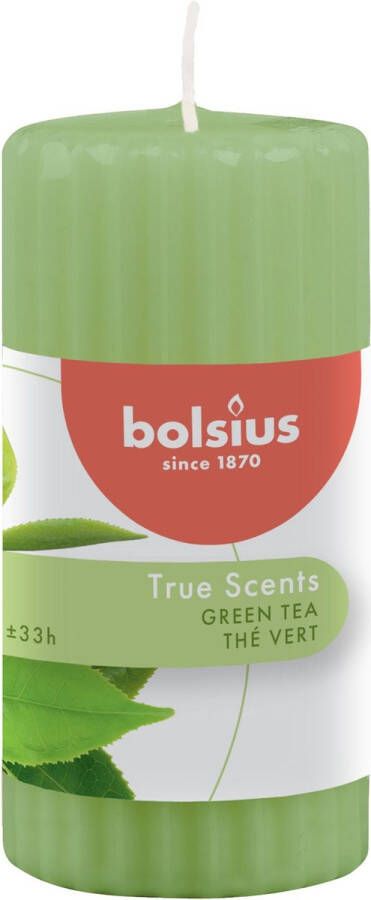 Bolsius Ribbelkaars 120 58 True Scents Green Tea