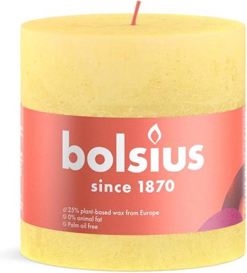 Bolsius Rustiek kaars 100 100 Geel kaarsen
