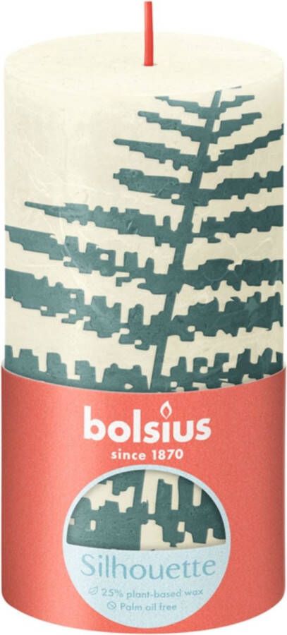Bolsius Rustiek kaars 130 68 bladmotief