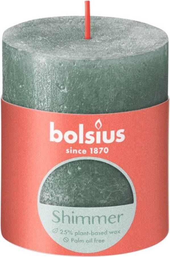 Bolsius Rustiek stompkaars 80 68 blauw oxide