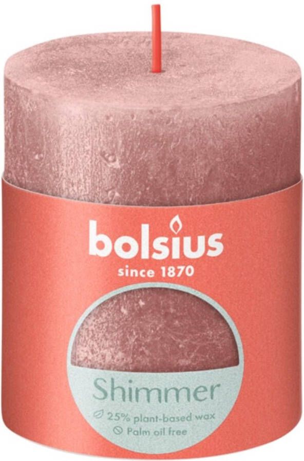 Bolsius Rustiek stompkaars 80 68 Pink